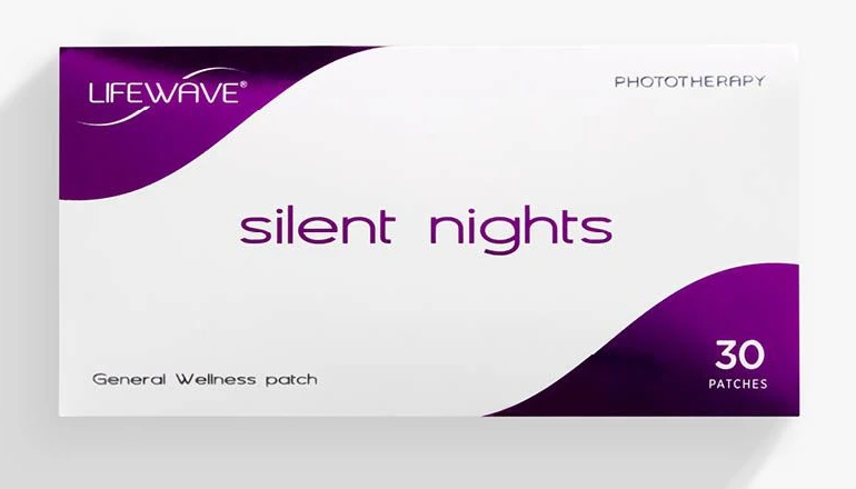 Caja del parche LifeWave Silent Nights de fototerapia